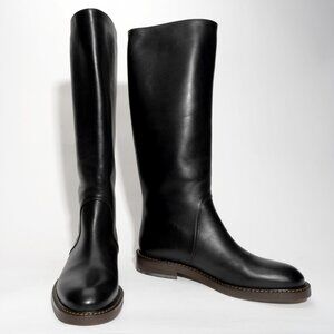 MARNI Black Leather Riding Boots